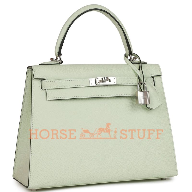 Hermès Kelly Sellier 25 Vert Fizz Epsom PHW