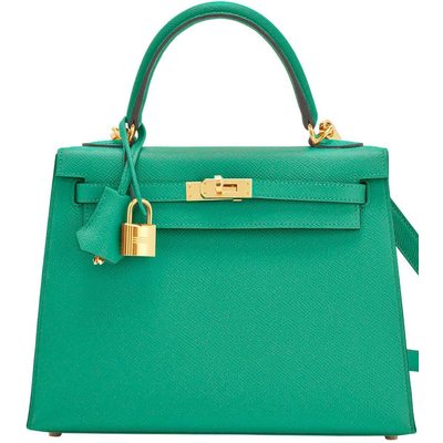 Hermès Kelly Sellier 25 Vert Jade Epsom GHW