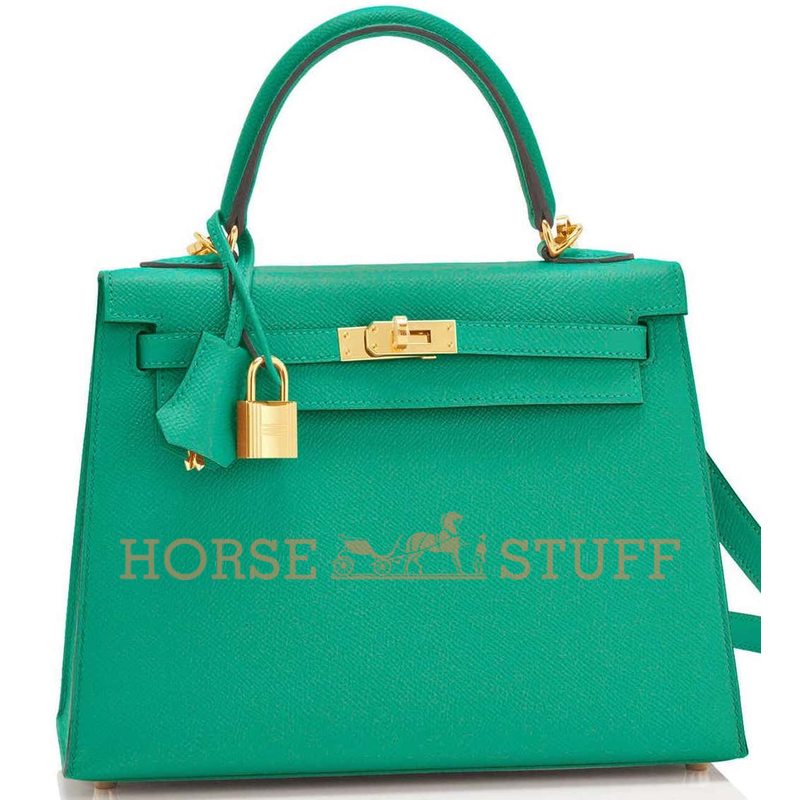 Hermès Kelly Sellier 25 Vert Jade Epsom GHW