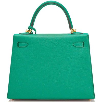 Hermès Kelly Sellier 25 Vert Jade Epsom GHW