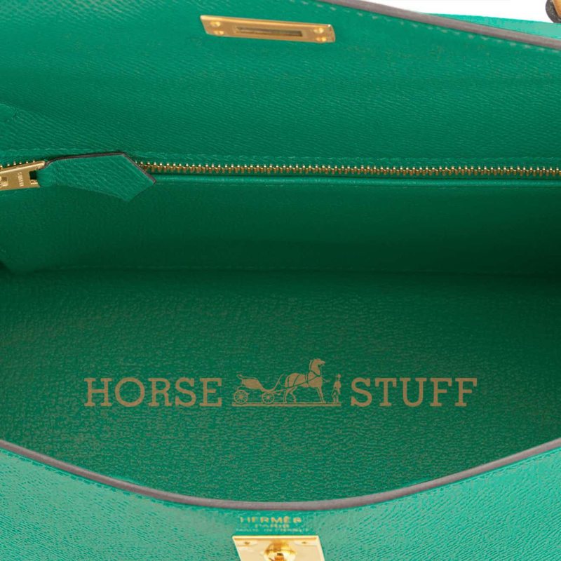 Hermès Kelly Sellier 25 Vert Jade Epsom GHW