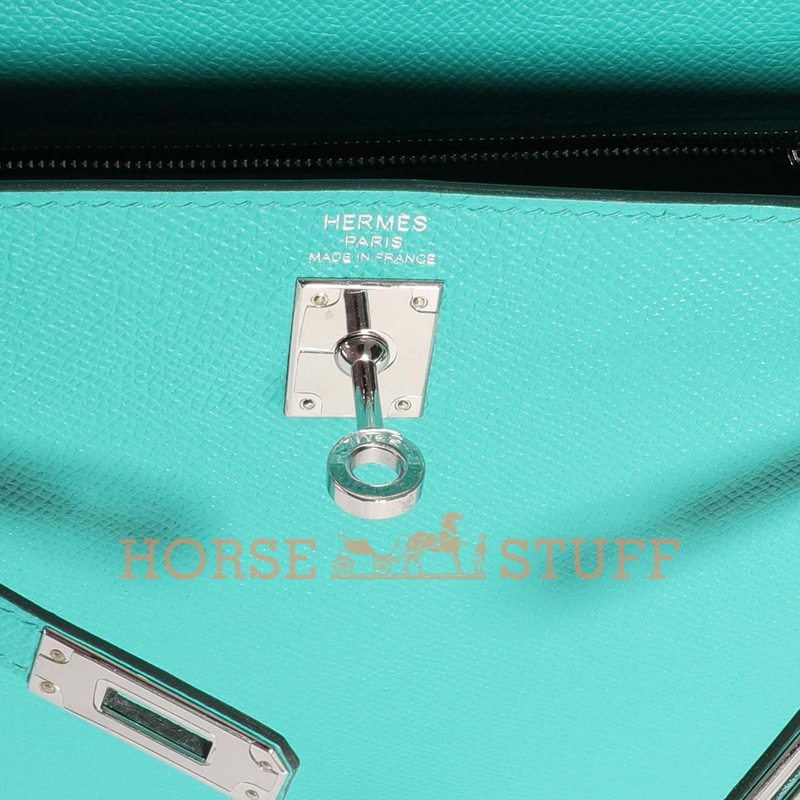 Hermès Kelly Sellier 25 Vert Verone Epsom PHW