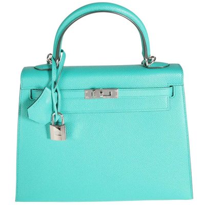 Hermès Kelly Sellier 25 Vert Verone Epsom PHW