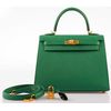 Hermès Kelly Sellier 25 Vert Vertigo Epsom GHW