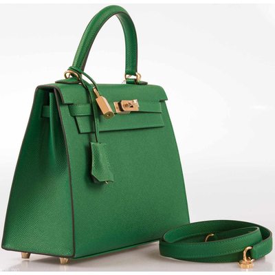 Hermès Kelly Sellier 25 Vert Vertigo Epsom GHW