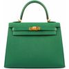 Hermès Kelly Sellier 25 Vert Vertigo Epsom GHW