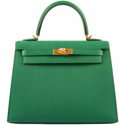 Hermès Kelly Sellier 25 Vert Vertigo Epsom GHW