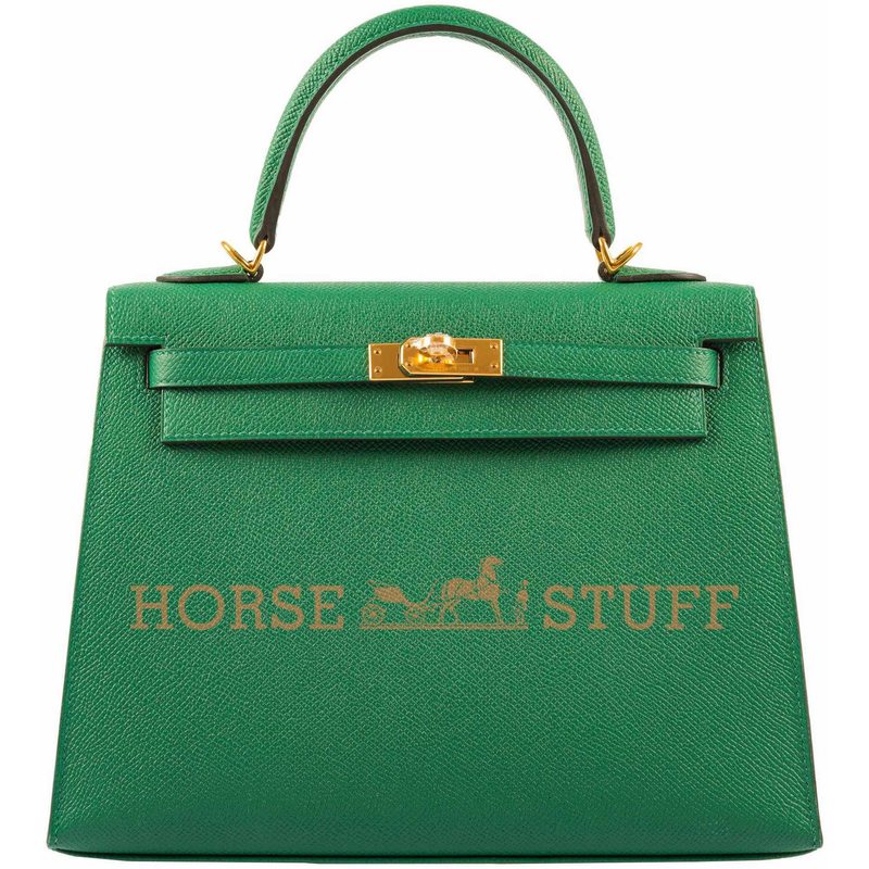 Hermès Kelly Sellier 25 Vert Vertigo Epsom GHW