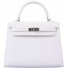 Hermès Kelly Sellier 25 White Epsom PHW