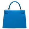 Hermès Kelly Sellier 25 Blue Zanzibar Epsom GHW