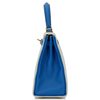 Hermès Kelly Retourne 25 Special Order HSS White / Blue Hydra Evercolor BGHW