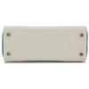 Hermès Kelly Retourne 25 Special Order HSS White / Blue Hydra Evercolor BGHW