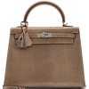 Hermès Kelly Sellier 25 Ficelle Shiny Niloticus Lizard PHW