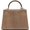 Hermès Kelly Sellier 25 Ficelle Shiny Niloticus Lizard PHW