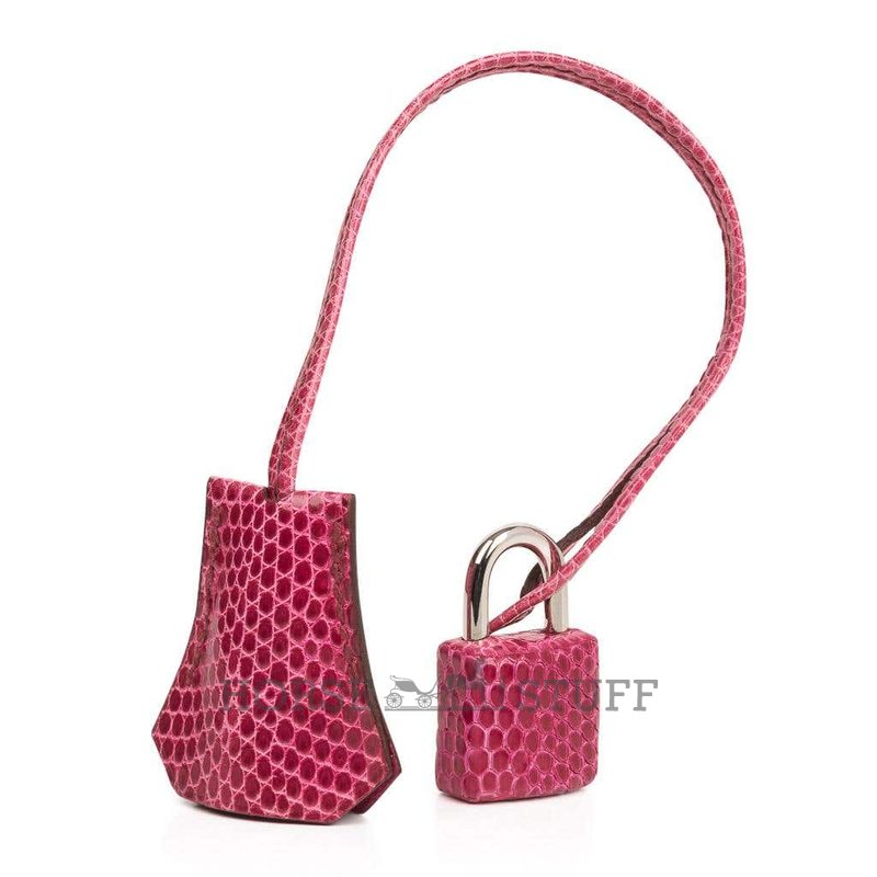 Hermès Kelly Sellier 25 Fuchsia Shiny Niloticus Lizard PHW
