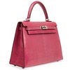 Hermès Kelly Sellier 25 Fuchsia Shiny Niloticus Lizard PHW