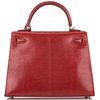 Hermès Kelly Sellier 25 Rouge H Shiny Niloticus Lizard PHW