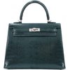 Hermès Kelly Sellier 25 Vert Cypress Shiny Niloticus Lizard PHW