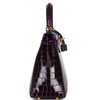 Hermès Kelly Sellier 25 Aubergine Shiny Crocodile Niloticus GHW