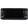 Hermès Kelly Sellier 25 Black Shiny Crocodile Niloticus PHW