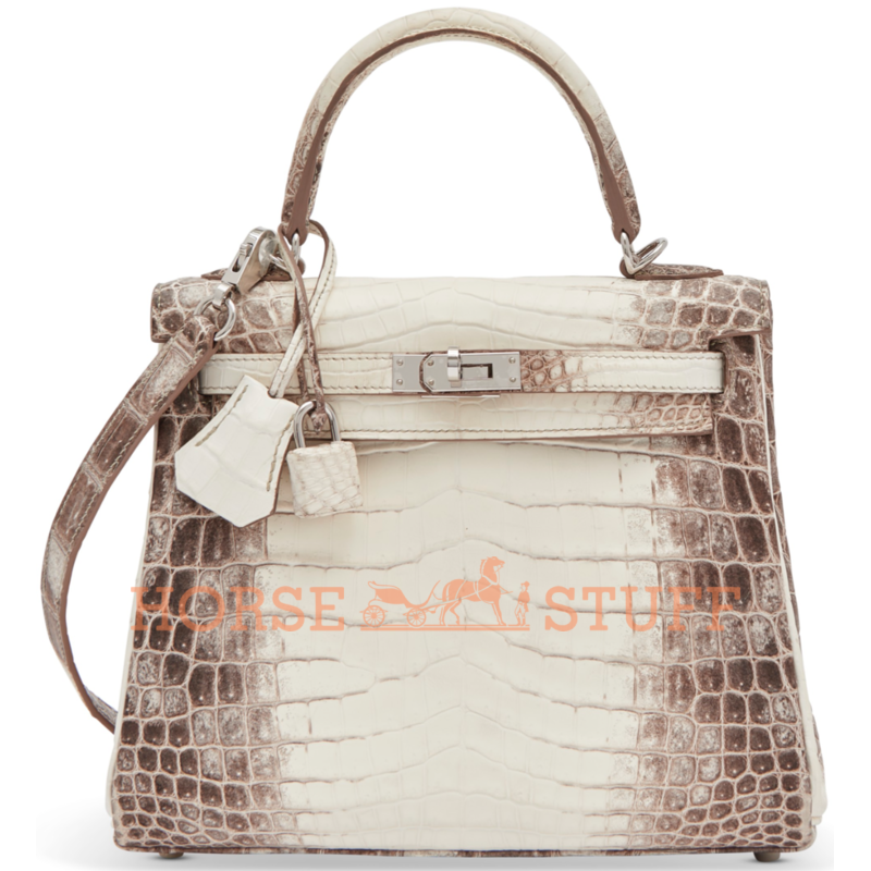 Hermès Kelly Retourne 25 Blanc Himalayan Crocodile Niloticus PHW