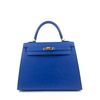 Hermès Kelly Sellier 25 Bleuet Ostrich GHW