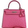 Hermès Kelly Sellier 25 Fuchsia Ostrich PHW