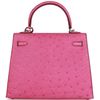 Hermès Kelly Sellier 25 Fuchsia Ostrich PHW