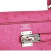 Hermès Kelly Sellier 25 Fuchsia Ostrich PHW