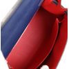 Hermès Kelly Sellier 25 Special Order HSS Verso Blue Iris / Rouge de Coeur with White Contrast Stitching Ostrich BPHW