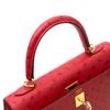 Hermès Kelly Sellier 25 Rouge Vif Ostrich GHW