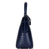 Hermès Kelly Sellier 25 Blue Indigo Aizome Matte Crocodile Porosus PHW