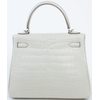 Hermès Kelly Retourne 25 Beton Matte Crocodile Alligator PHW