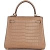 Hermès Kelly Retourne 25 Chai Matte Crocodile Alligator GHW