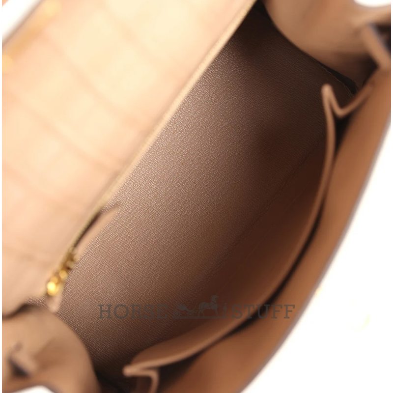 Hermès Kelly Retourne 25 Chai Matte Crocodile Alligator GHW