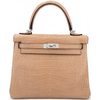Hermès Kelly Retourne 25 Chai Matte Crocodile Alligator PHW