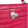 Hermès Kelly Retourne 25 Framboise Matte Crocodile Alligator PHW