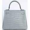Hermès Kelly Retourne 25 Gris Ciment Matte Crocodile Alligator PHW