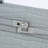 Hermès Kelly Retourne 25 Gris Ciment Matte Crocodile Alligator PHW