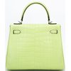 Hermès Kelly Retourne 25 Jaune Bourgeon Matte Crocodile Alligator PHW