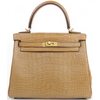 Hermès Kelly Retourne 25 Kraft Matte Crocodile Alligator GHW