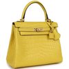 Hermès Kelly Retourne 25 Mimosa Matte Crocodile Alligator GHW