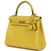 Hermès Kelly Retourne 25 Mimosa Matte Crocodile Alligator GHW