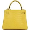 Hermès Kelly Retourne 25 Mimosa Matte Crocodile Alligator GHW