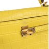 Hermès Kelly Retourne 25 Mimosa Matte Crocodile Alligator GHW