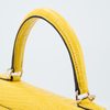 Hermès Kelly Retourne 25 Mimosa Matte Crocodile Alligator Permabrass