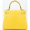 Hermès Kelly Retourne 25 Mimosa Matte Crocodile Alligator Permabrass