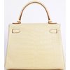Hermès Kelly Retourne 25 Vanilla Matte Crocodile Alligator GHW