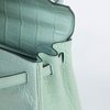 Hermès Kelly Retourne 25 Vert d'Eau  Matte Crocodile Alligator PHW