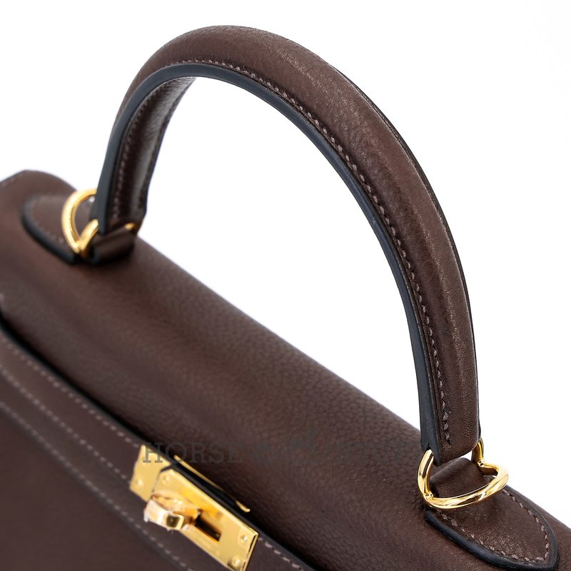 Hermès Kelly Retourne 25 Ebene Barenia Faubourg GHW